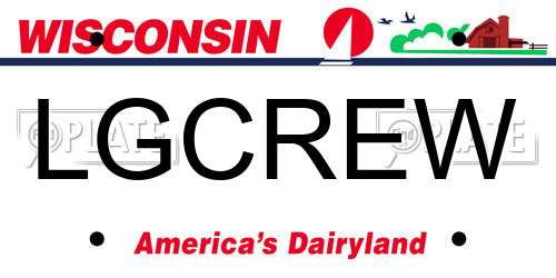 LGCREW Wisconsin License Plate