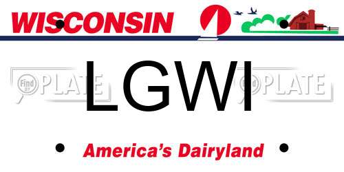 LGWI Wisconsin License Plate