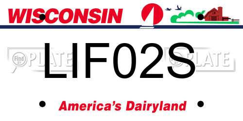 LIF02S Wisconsin License Plate