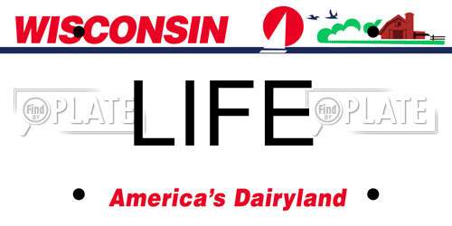 LIFE Wisconsin License Plate