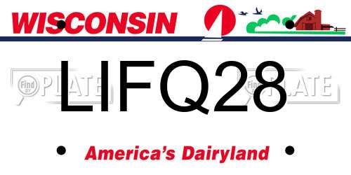 LIFQ28 Wisconsin License Plate