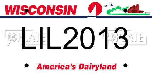 LIL2013 Wisconsin License Plate
