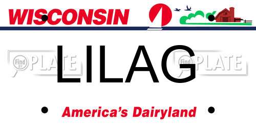 LILAG Wisconsin License Plate