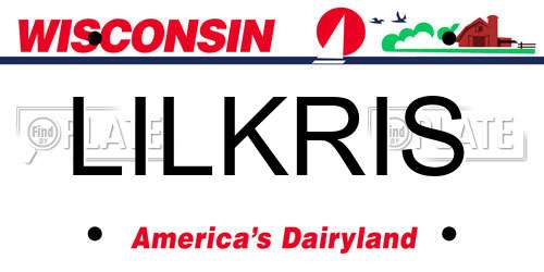 LILKRIS Wisconsin License Plate