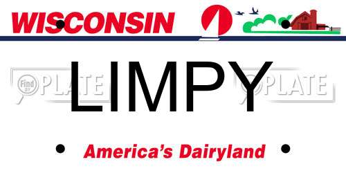 LIMPY Wisconsin License Plate