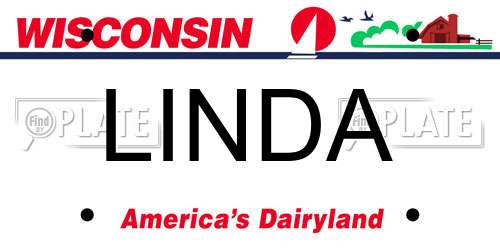 LINDA Wisconsin License Plate