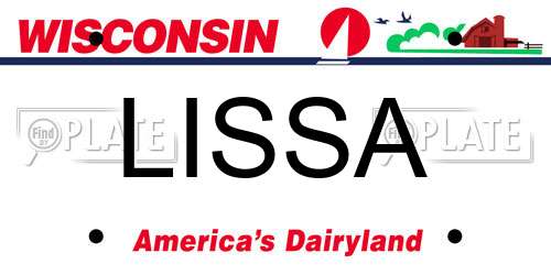 LISSA Wisconsin License Plate
