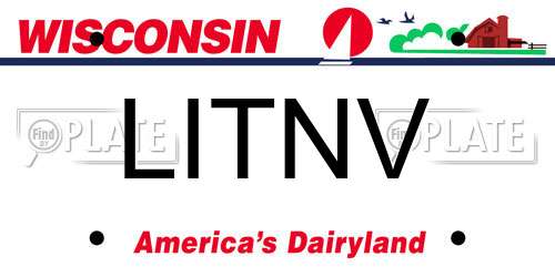 LITNV Wisconsin License Plate