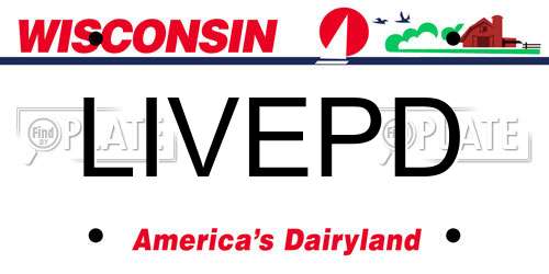 LIVEPD Wisconsin License Plate