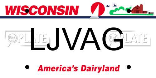 LJVAG Wisconsin License Plate