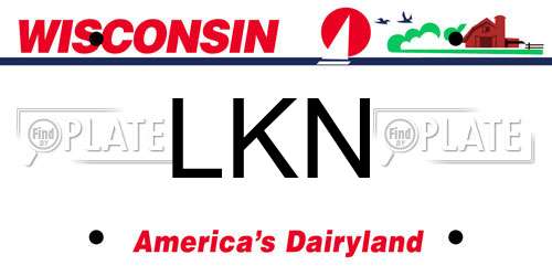 LKN Wisconsin License Plate