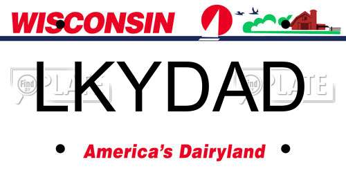 LKYDAD Wisconsin License Plate