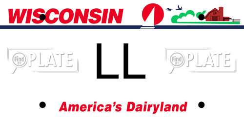 LL Wisconsin License Plate