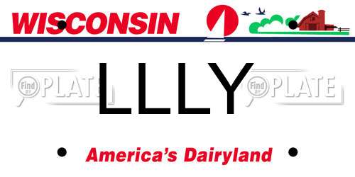 LLLY Wisconsin License Plate