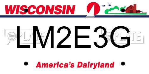 LM2E3G Wisconsin License Plate