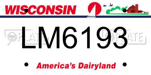 LM6193 Wisconsin License Plate