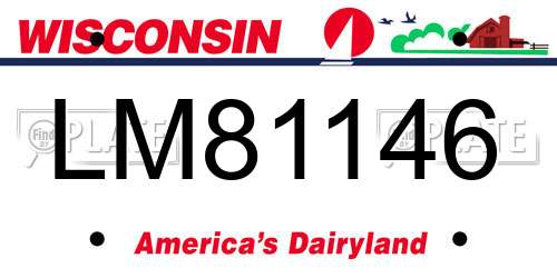 LM81146 Wisconsin License Plate