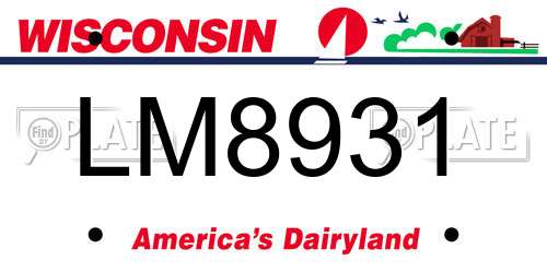 LM8931 Wisconsin License Plate
