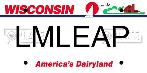 LMLEAP Wisconsin License Plate