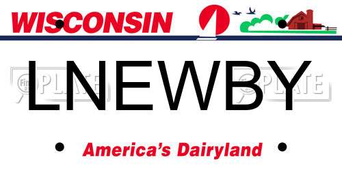 LNEWBY Wisconsin License Plate