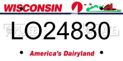 LO24830 Wisconsin License Plate