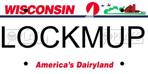 LOCKMUP Wisconsin License Plate