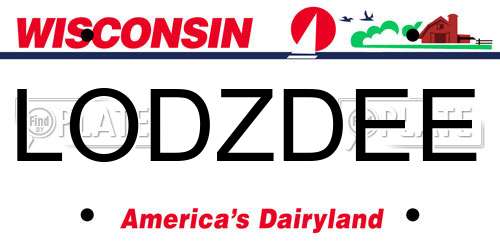 LODZDEE Wisconsin License Plate