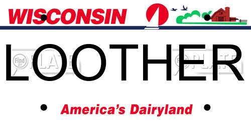 LOOTHER Wisconsin License Plate
