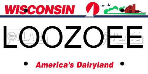 LOOZOEE Wisconsin License Plate