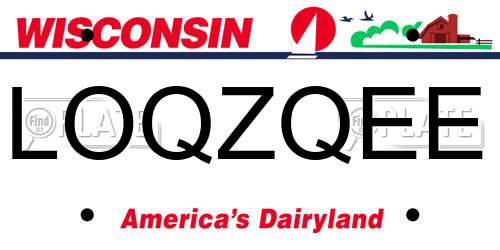 LOQZQEE Wisconsin License Plate