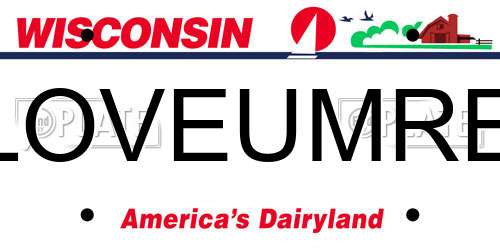 LOVEUMRE Wisconsin License Plate