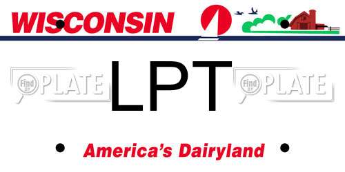 LPT Wisconsin License Plate