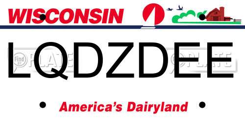 LQDZDEE Wisconsin License Plate