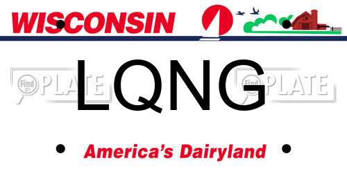 LQNG Wisconsin License Plate