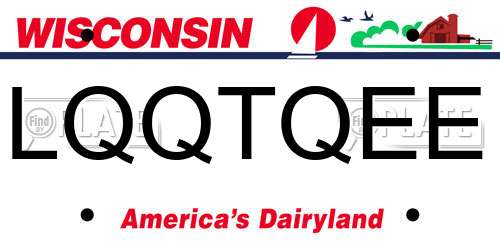 LQQTQEE Wisconsin License Plate