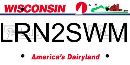LRN2SWM Wisconsin License Plate
