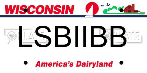 LSBIIBB Wisconsin License Plate