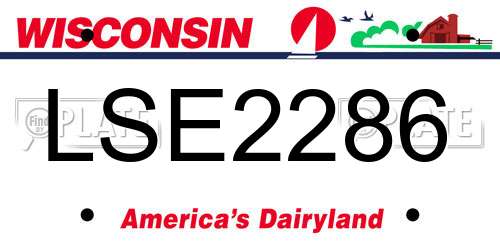 LSE2286 Wisconsin License Plate