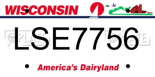 LSE7756 Wisconsin License Plate