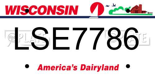 LSE7786 Wisconsin License Plate