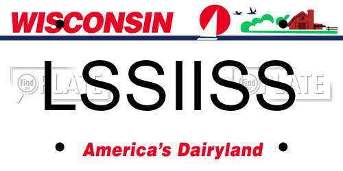 LSSIISS Wisconsin License Plate