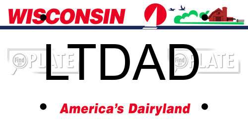 LTDAD Wisconsin License Plate