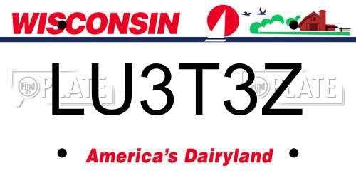 LU3T3Z Wisconsin License Plate
