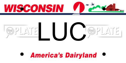LUC Wisconsin License Plate