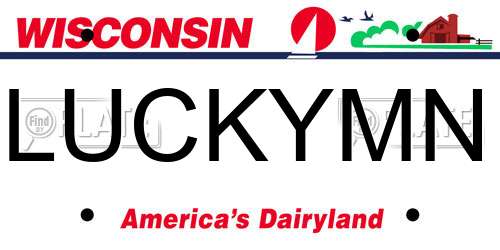 LUCKYMN Wisconsin License Plate