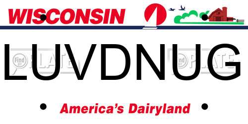 LUVDNUG Wisconsin License Plate