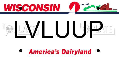 LVLUUP Wisconsin License Plate