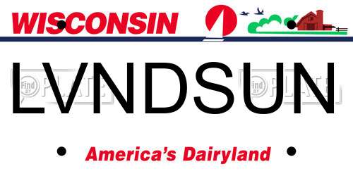 LVNDSUN Wisconsin License Plate