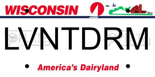 LVNTDRM Wisconsin License Plate