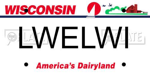 LWELWI Wisconsin License Plate